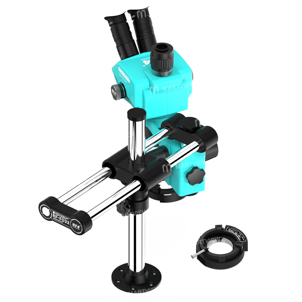 rf4 rf-fo22d-65-65x-zoom-trinocular-stereo-microscope-with-fo22-double-arm-microscope-bracket-3