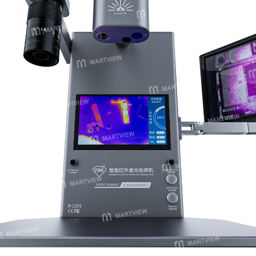 TBK R-2201 Infrared Three-hole Laser Disassembly Welding Machine with HD Camera Display