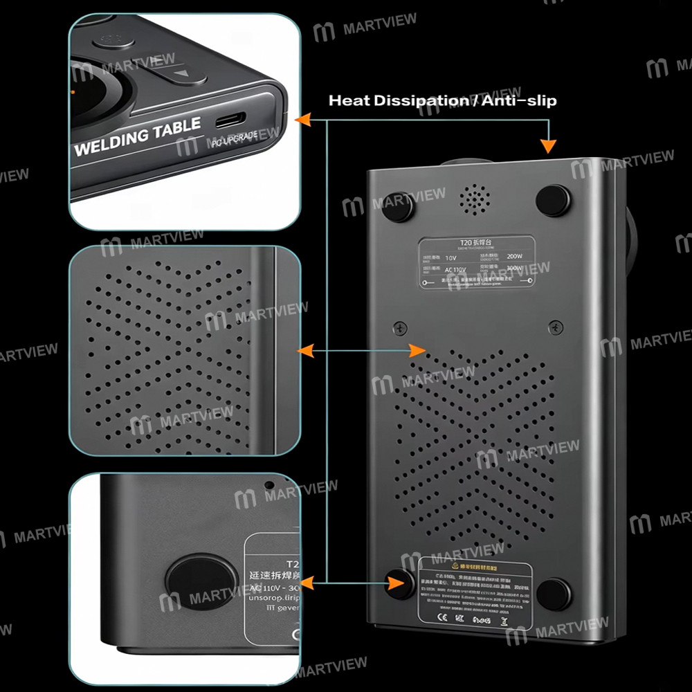 i2c t30-ceramic-heating-intelligent-desoldering-station-for-iphone-x-to-17pm-motherboard-repair-19