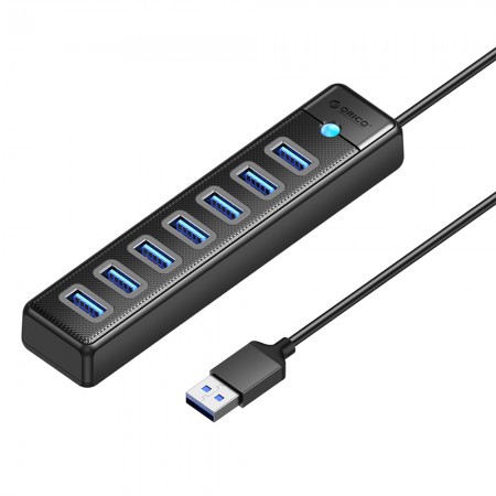 Orico PW7U-U3 7-Port USB 3.0 5Gbps High-Speed Transmission Hub