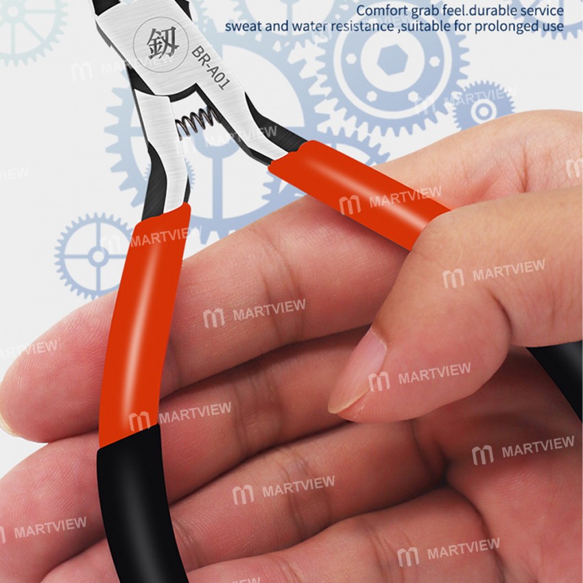 B&R BR-A01 Industrial Grade Ultra-hard and Ultra-thin Carbon Steel Bevelled Pliers