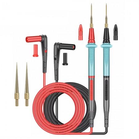 Luxianzi 1000V / 20A Replaceable Universal Stainless Steel Gilt Multimeter Test Leads
