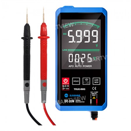 Sunshine DT-20N Multimeter Digital Touch Screen AC DC Voltage Tester Current Resistance Measurement Tools With Wire Pen Cable