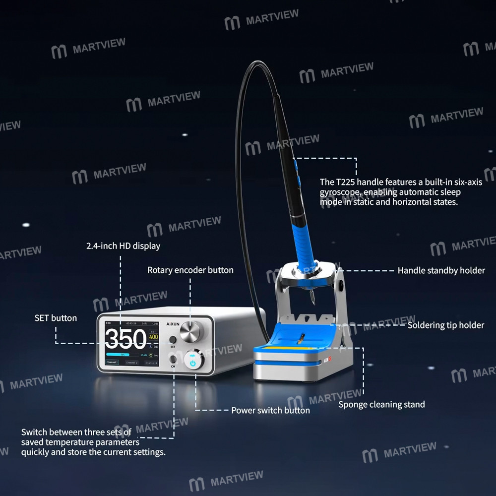 aixun t3d-dual-channel-single-handle-smart-soldering-station-compatible-with-t225-t245-t210-t115-han