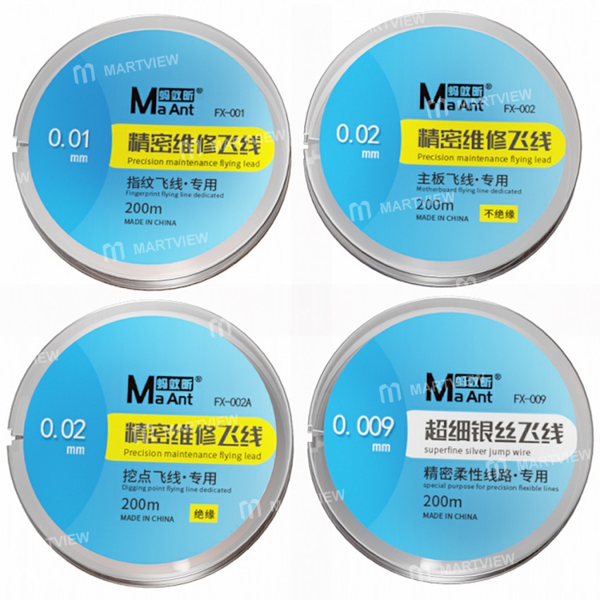 MaAnt 200M Superfine Silver No Breakpoint Flying Line for Phone Motherboard PCB Chip Welding Repair