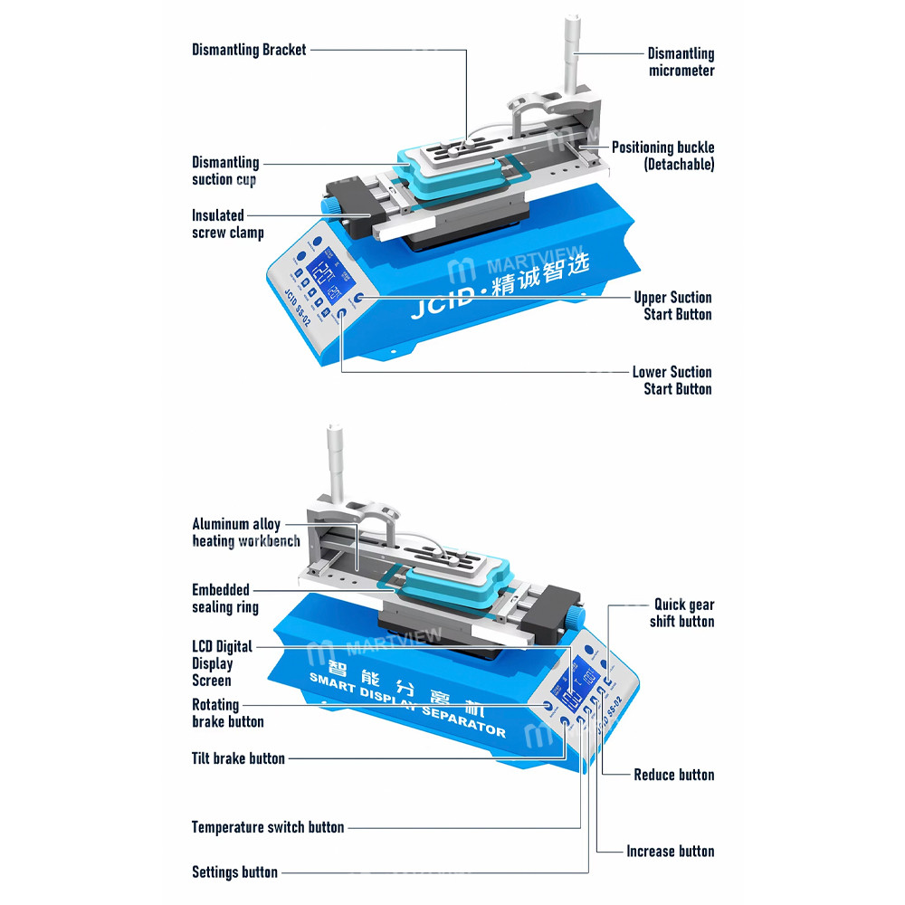 jcid ss-02-360-rotating-multi-functional-mobile-phone-screen-heating-separator-built-in-dual-pumps-1