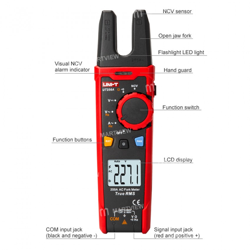 UNI-T UT256A Auto Range True RMS AC Current Digital Clamp Meter