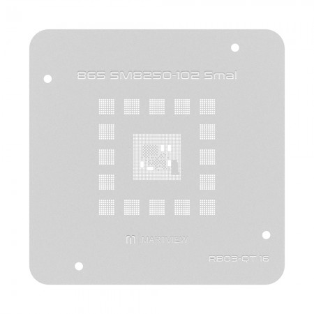 Martview RB03-QT16 CPU BGA Reballing Stencil for Qualcomm Snapdragon 865 SM8250-102 Small