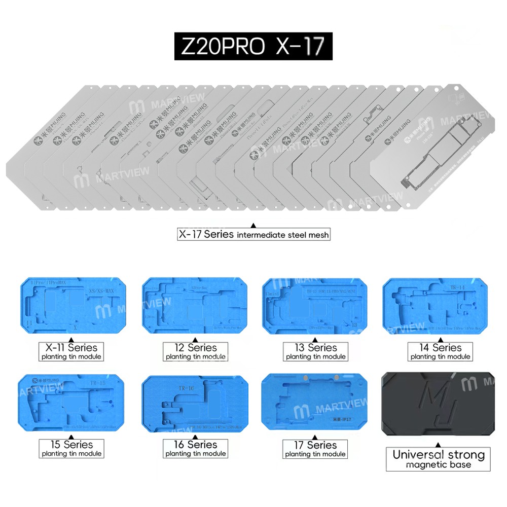 mijing z20-max-motherboard-middle-layer-planting-tin-platform-for-iphone-x-to-17pro-max-2