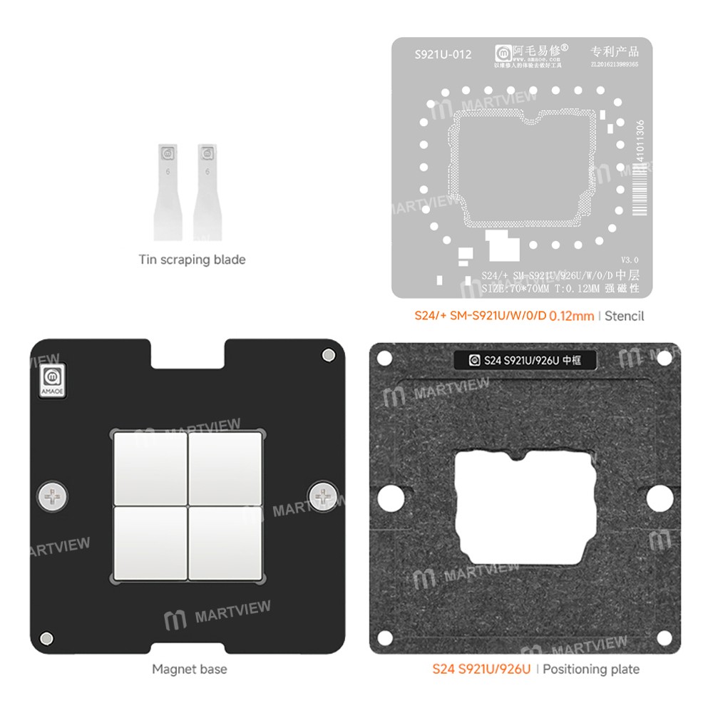 amaoe centre-frame-bga-reballing-stencil-platform-set-for-samsung-s24-s24-sm-s921u-926u-2