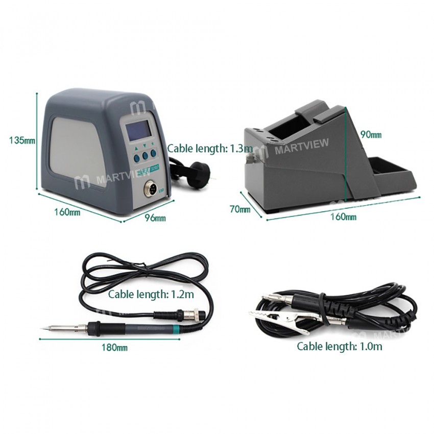 Quick 3202/3205 90W/150W Intelligent High-Frequency Lead-free Digital Display Solder Station with So
