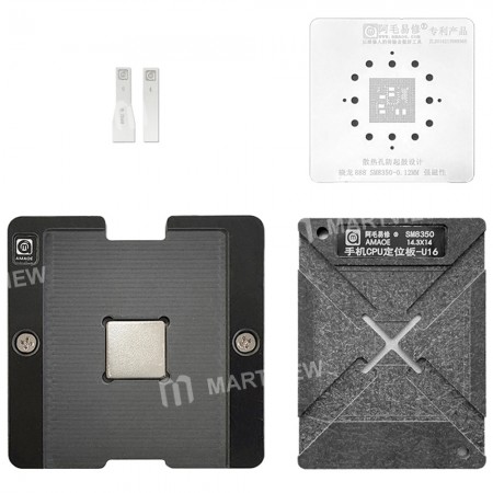 Amaoe U16 0.12mm BGA Reballing Tin Planting Positioning Platform for Qualcomm Snapdragon 888 / SM8350