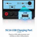 Sunshine P-1502TA 15V 2A Portable LED Digital Display DC Regulated Power Supply with USB Ports
