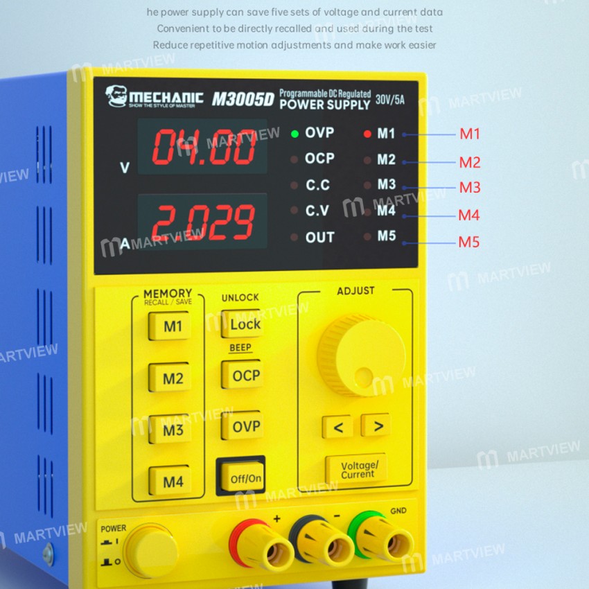 Mechanic M3005D 30V / 5A Multifunctional Programmable DC Stabilized Power Supply