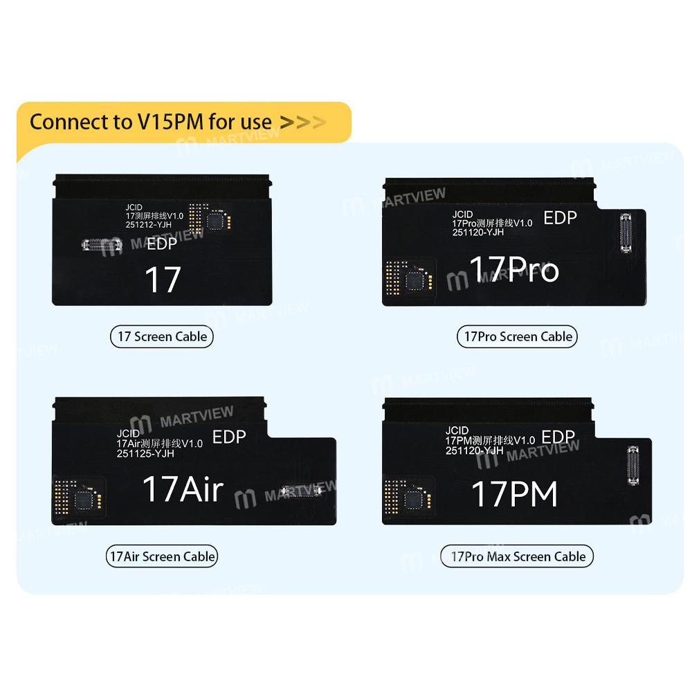 jcid v15pm-lcd-screen-tester-dedicated-flex-cable-for-iphone-17-17air-17-pro-17pro-max-2