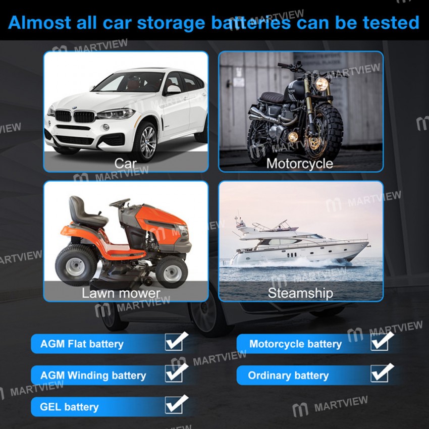BK100 Multifunction Bluetooth 12V Lead-Acid Battery Diagnostic Test Instrument