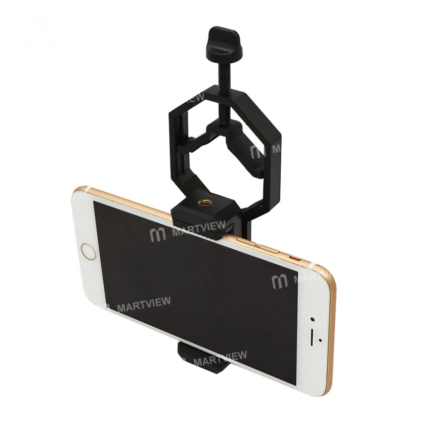 Cell Phone Adapter with Spring Clamp Mount Monocular Bracket for Microscope