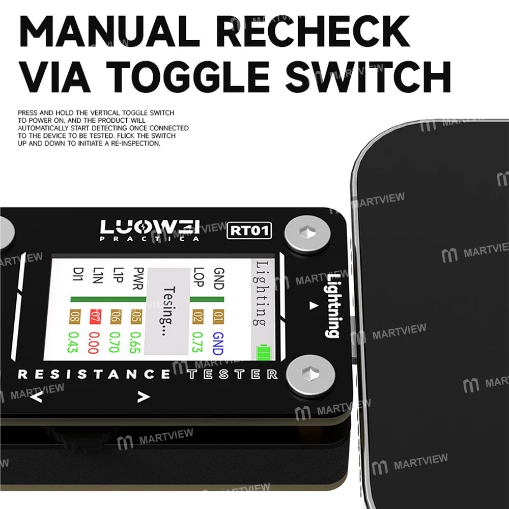 luowei lw-rt01-type-c-to-lightning-high-precision-digital-display-tail-insertion-tester-2