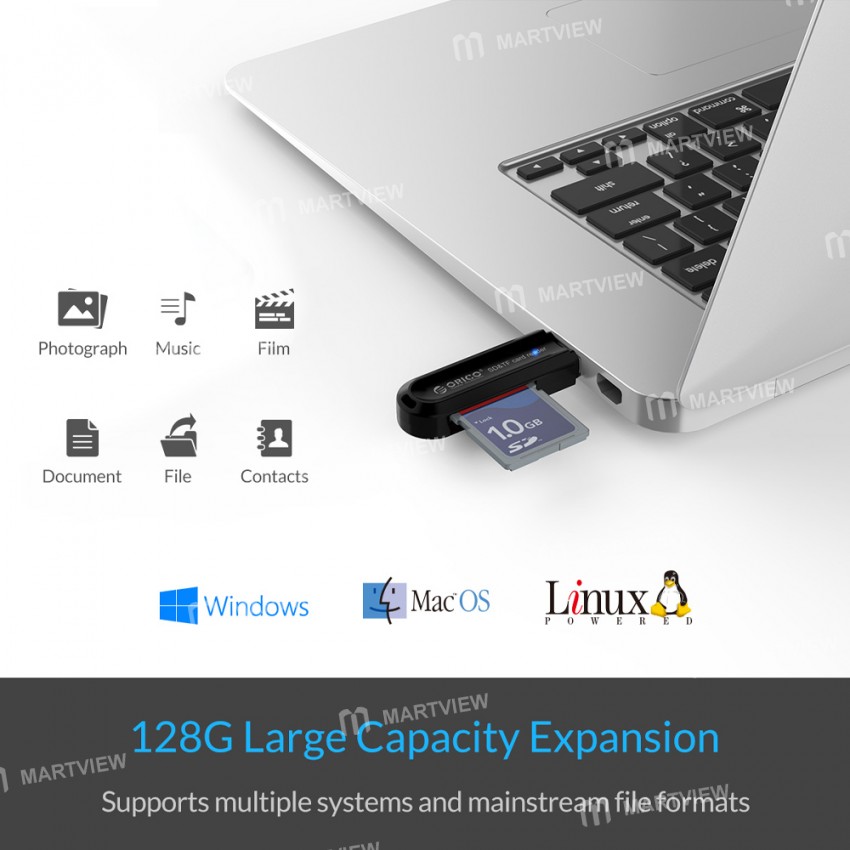Orico CRS21 Portable USB 3.0 Type-A TF/SD Card  Reader