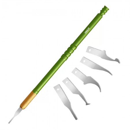 VBST-79A 5-in-1 CPU IC Chip Glue Remover Knife Set for BGA Chip Disassembly Rework