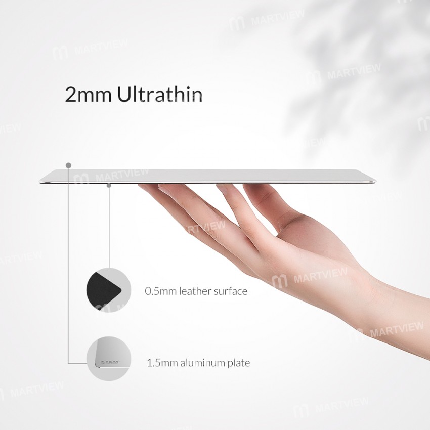 Orico Portable Double Side Waterproof Ultrathin Metal Aluminum Mouse Pad
