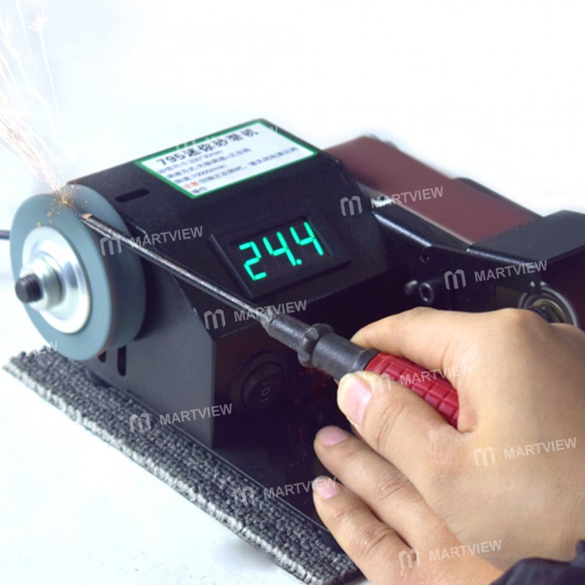 795 Multifunctional Digital Display Small Household Belt Sander for Wood / Metal / Plastic Grinding