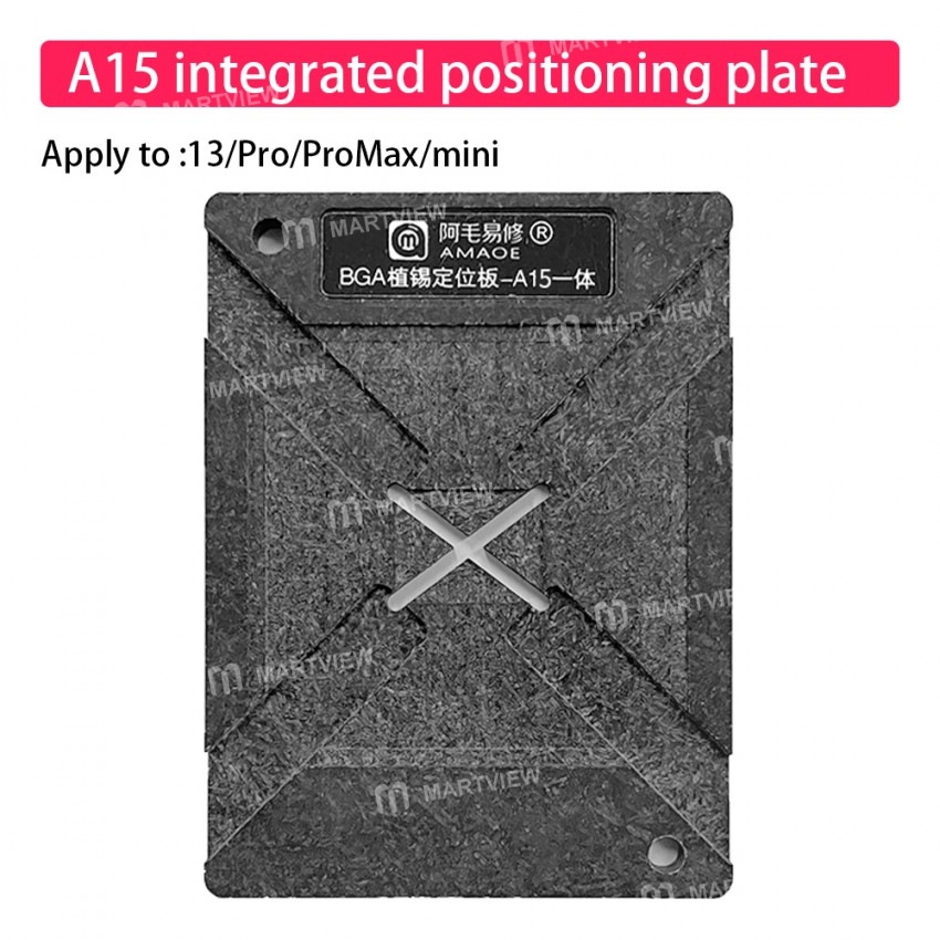 Amaoe 0.12mm A15 CPU Low Layer BGA Reballing Stencil Platform for iPhone 13 Series