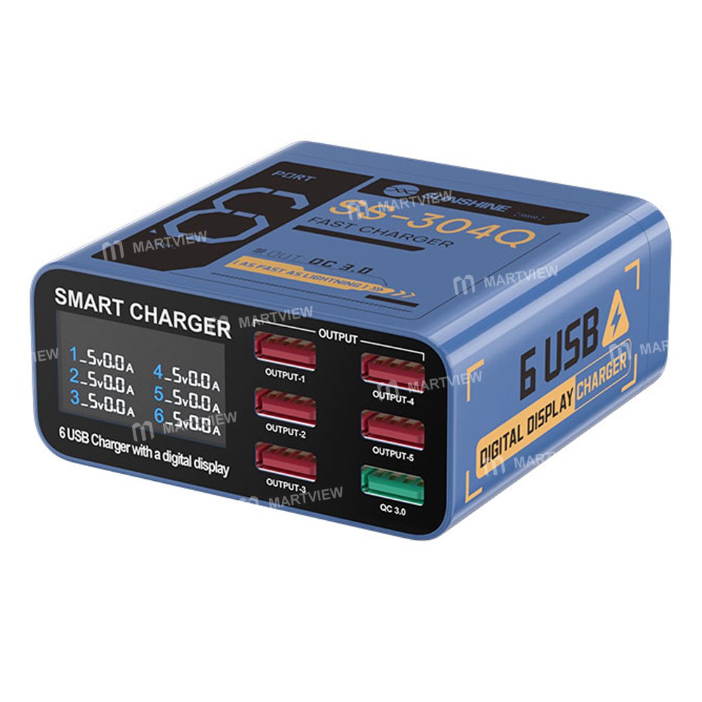 sunshine ss-304q-6-port-intelligent-qc30-fast-charging-station-for-mobile-phone-tablet-charging-2