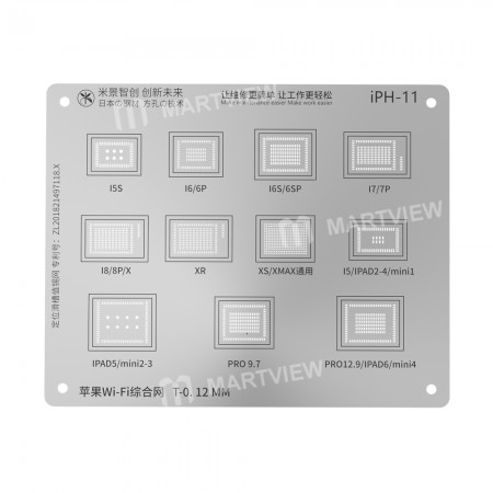 MiJing Reballing Stencil Plant Tin Steel Net for iPhone iPad WIFI IC