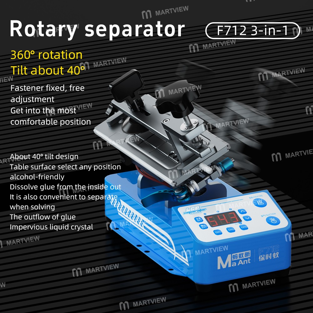 maant f711-f712-7-inch-360-rotation-heating-separator-for-middle-frame-screen-disassembly-16