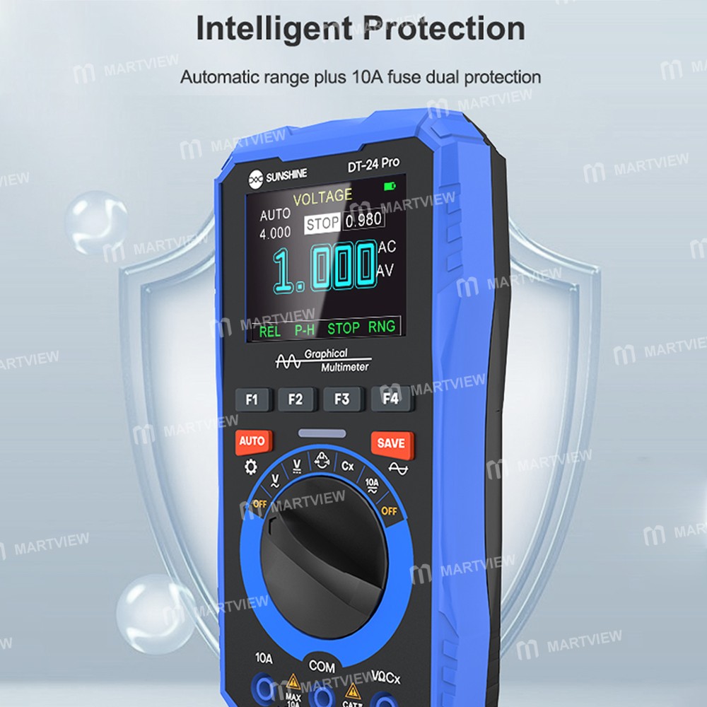 sunshine dt-24-pro-2-in-1-digital-display-data-storage-oscilloscope-multimeter-with-waveform-capture