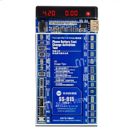 Sunshine SS-915 Upgrade V6.0 Verison Fast Charging Smartphone Battery Activation Board with LED Disp