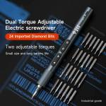 xzz es24-industrial-grade-dual-torque-adjustable-electric-screwdriver-with-24-diamond-bits-2