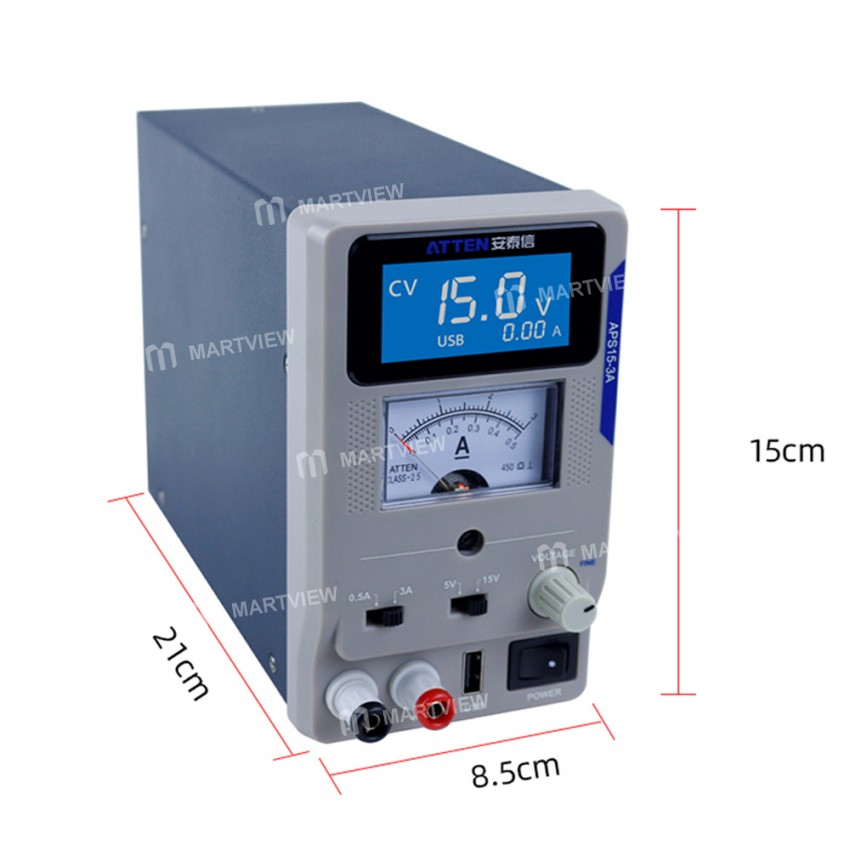Atten APS15-3A Single-Channel Linear Stabilized DC Power Supply