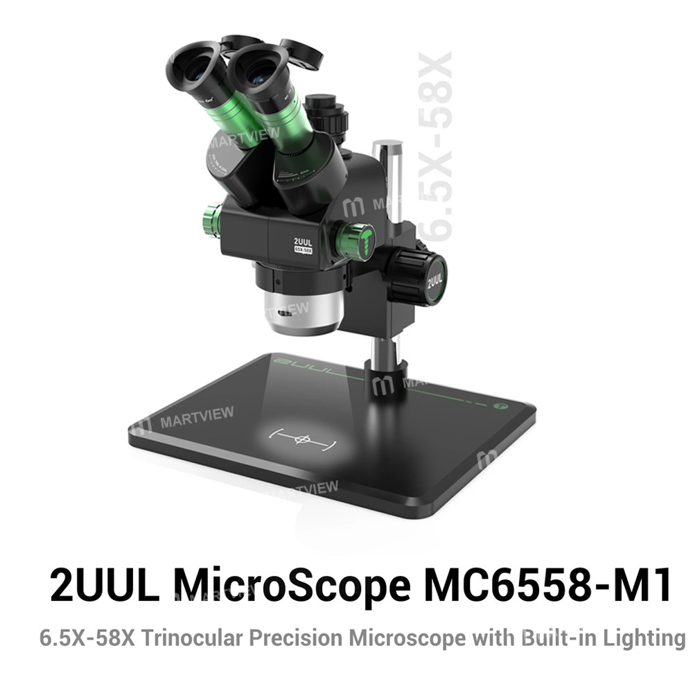 2uul microscope-mc6558-m1-65x-58x-trinocular-precision-stereo-microscope-with-built-in-lighting-2