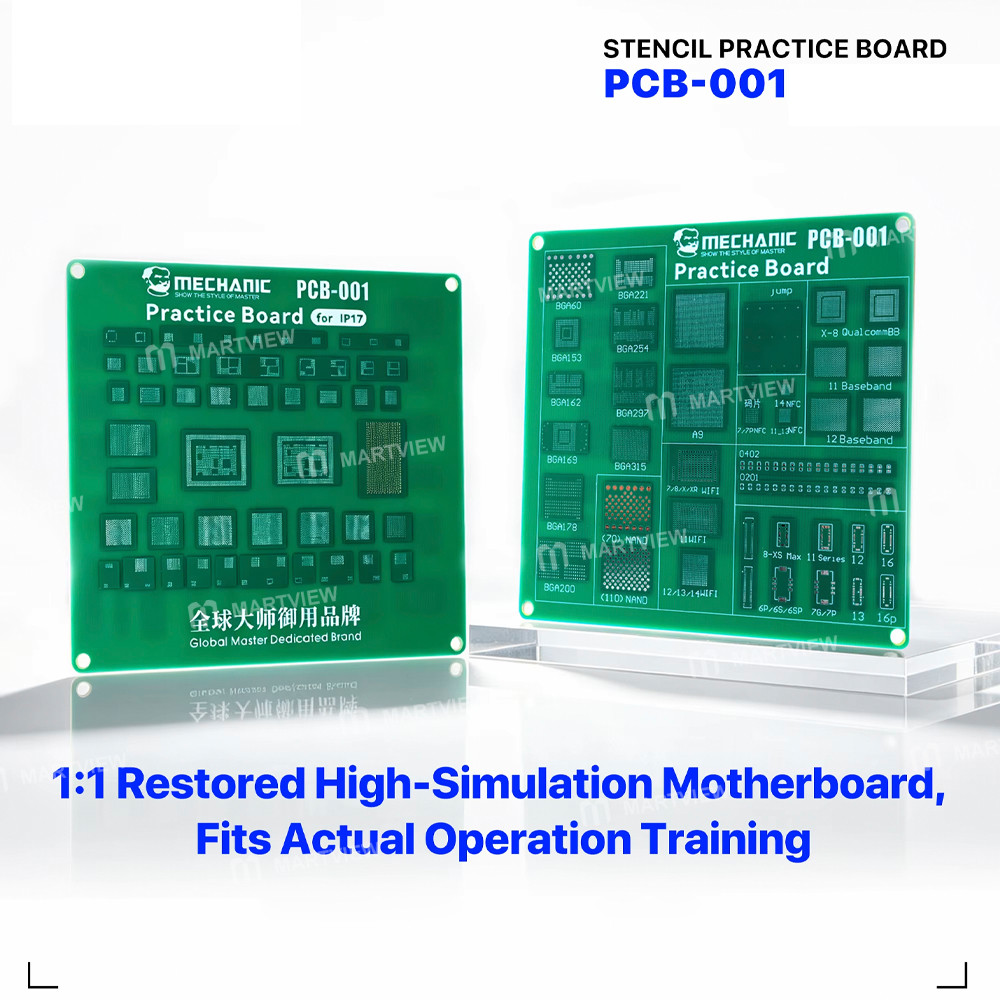 mechanic pcb-001-bga-chip-connector-socket-stencil-practice-board-support-iphone-17-series-4