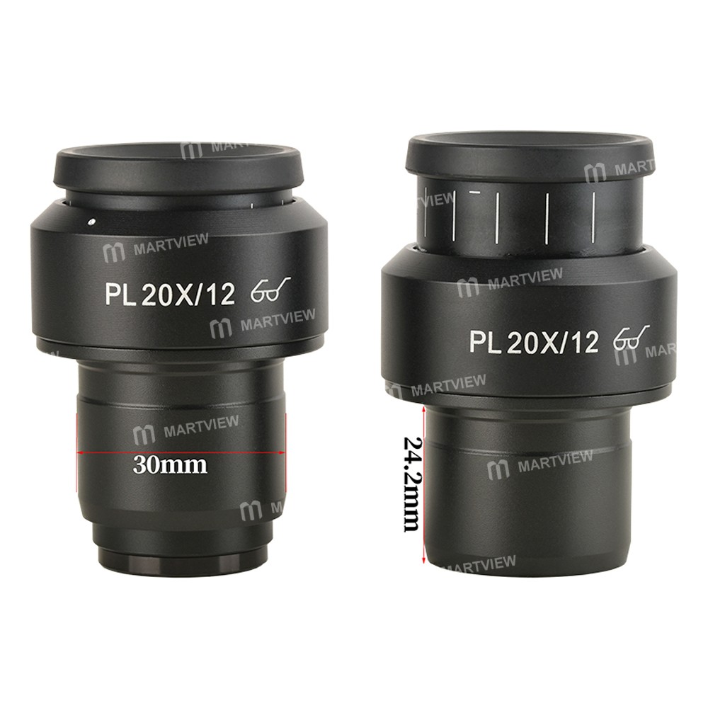 pl20x 12mm-high-eye-point-large-field-view-flat-field-microscope-eyepieces--30mm-mounting-interface-