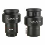pl20x 12mm-high-eye-point-large-field-view-flat-field-microscope-eyepieces--30mm-mounting-interface-