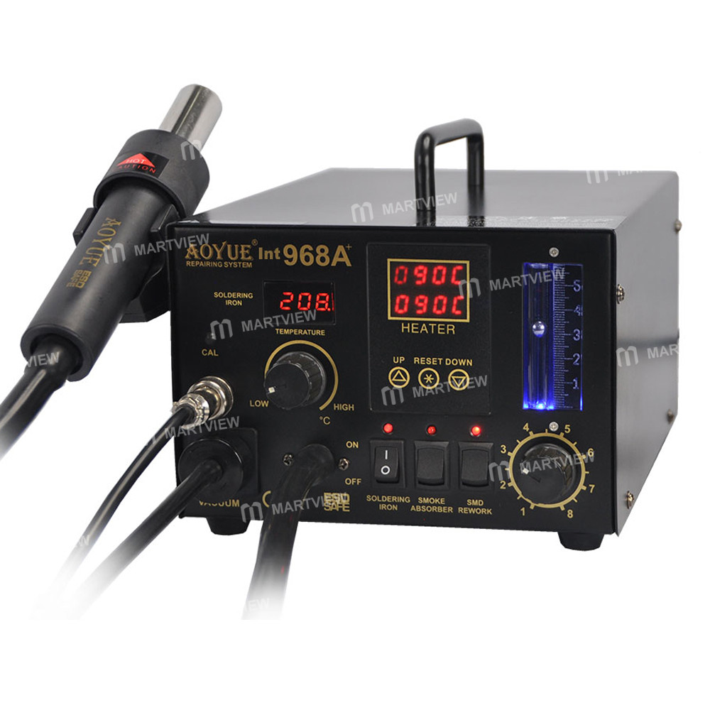aoyue 968a-anti-static-3-in-1-hot-air-gun-soldering-iron--fume-extractor-built-in-smoke-extractor-2