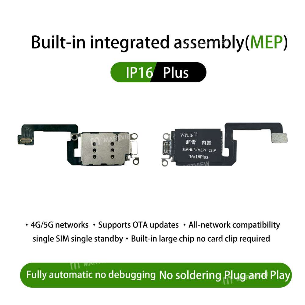 wylie simhub-built-in-mep-integrated-card-slot-finished-product-physical-dual-sim-for-iphone-12-16-9