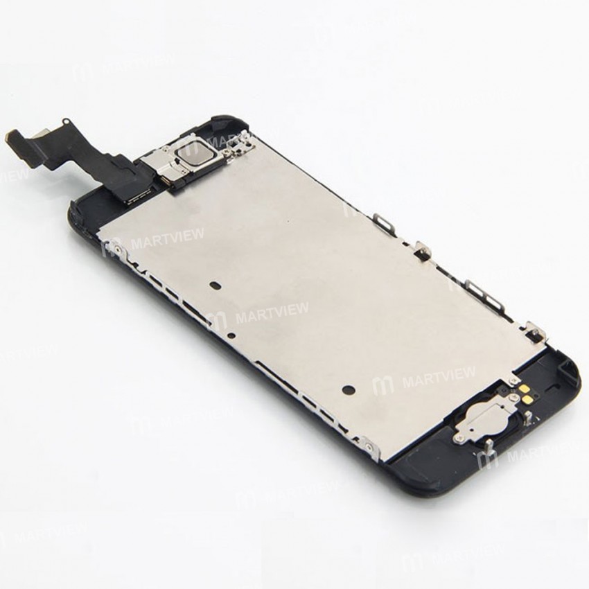Replacement copy of original iPhone 5c LCD with spareparts home button earphone camera etc black