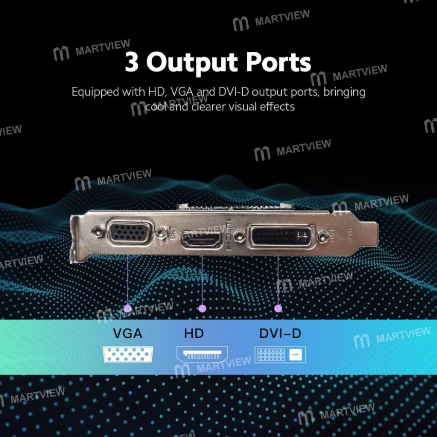 Obeya GT730 4G Gaming Graphic Card 4G / 128bit / GDDR3 Memory with DVI-D+HD+VGA Output Ports