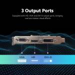 Obeya GT730 4G Gaming Graphic Card 4G / 128bit / GDDR3 Memory with DVI-D+HD+VGA Output Ports