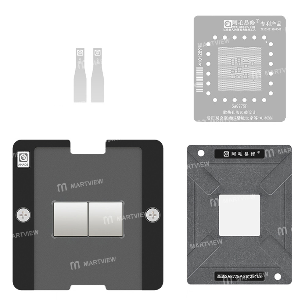 amaoe 030mm-qualcomm-sa8775p-in-vehicle-mainboard-chips-bga-reballing-stencil-tin-plating-platform-s
