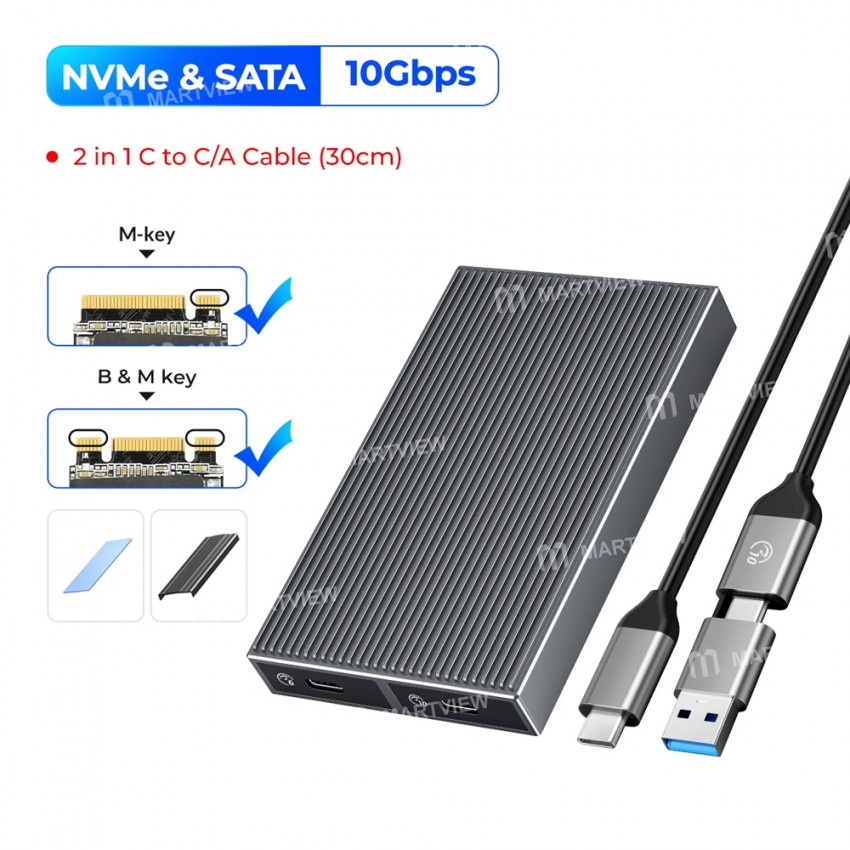 orico bm2c3-2sn-bm2c3-2n-usb-32-gen2-type-c-dual-sata-nvme-aluminum-m2-ssd-enclosure-2