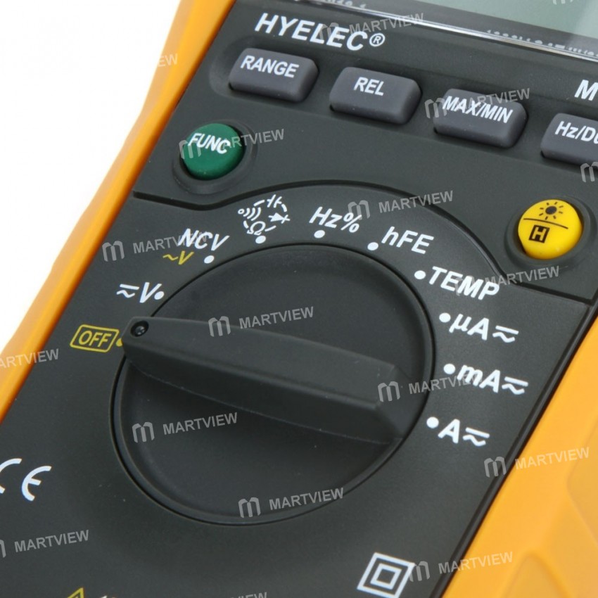 HYELEC MS86 Multifunction Digital Multimeter / Auto and Manual Range / Temperature Test / Relative