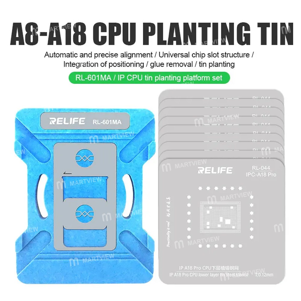relife rl-601ma-iphone-cpu-lower-layer-tin-planting-platform-set-for-iphone-6-to-16pro-max-a8-to-a18