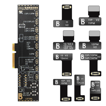 Luban L3 mini Battery Expansion Board & Non-Disassembly External Repair Cable for iPhone 8 to 15PM - Short Version