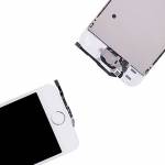 Replacement original iPhone 5s LCD with spareparts home button earphone camera etc white