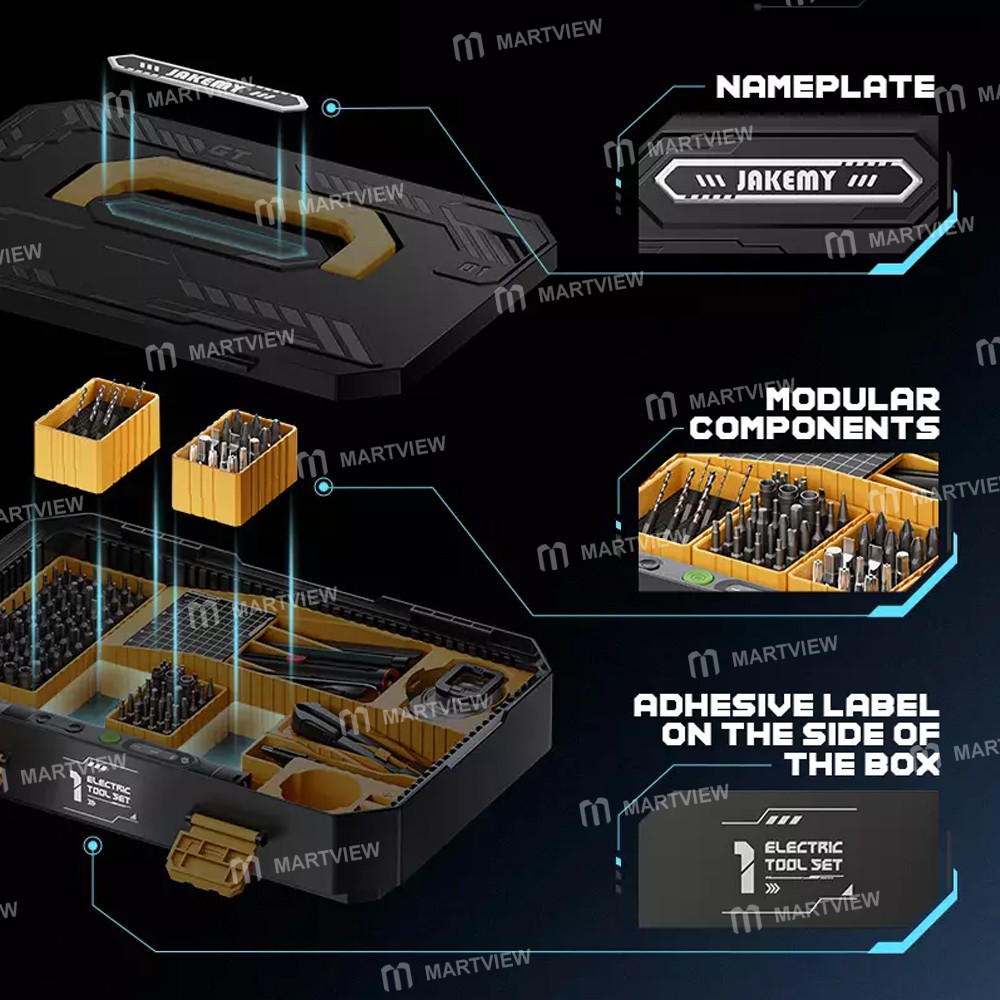 jakemy jm-8198-135-in-1-modular-manual-toolbox-with-electric-screwdriver-handle-117-precision-bits-8